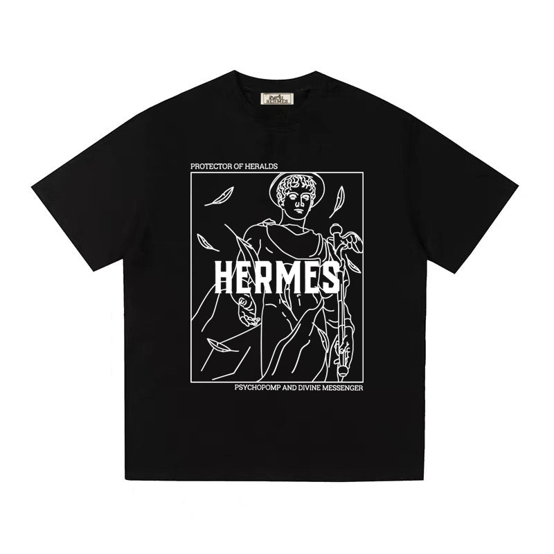 HERMES Kaos Logo Seri Huruf, Unisex '"COD '"  HE - 7