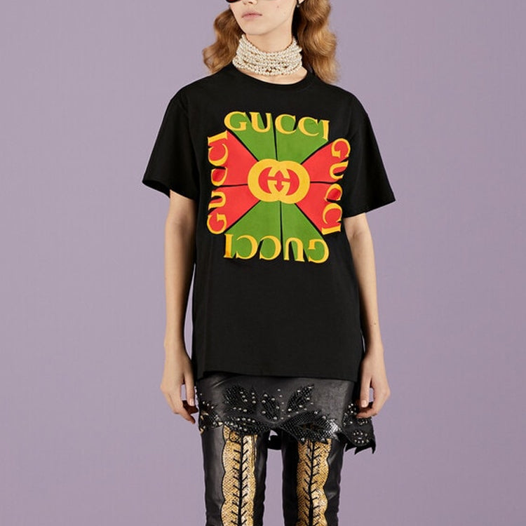GUCCI Kaos Logo Seri Huruf, Unisex, COD '"    '"  G-55