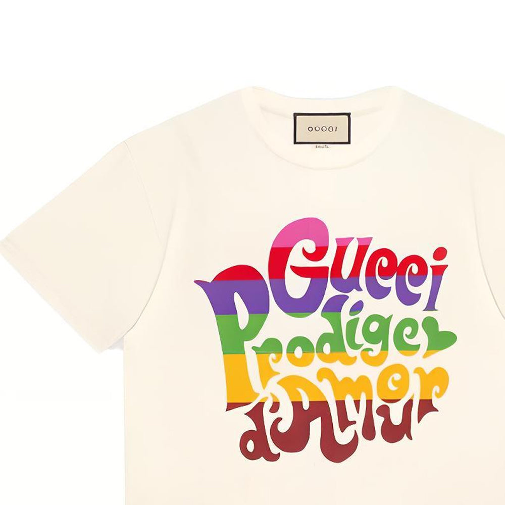 GUCCI Kaos Logo Seri Huruf, Unisex, COD '"   G-88