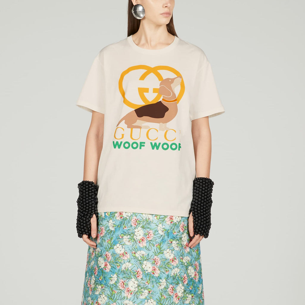 GUCCI Kaos Logo Seri Huruf, Unisex, COD '"    '"  G-64