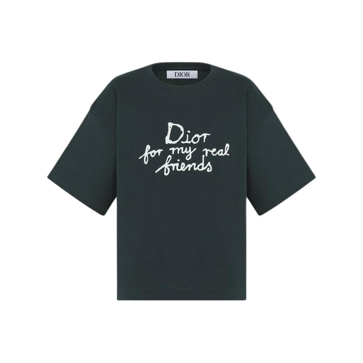 Kaos Pendek DIOR dengan Motif Gambar/Cetak, Cocok untuk Pria dan Wanita  -D-17