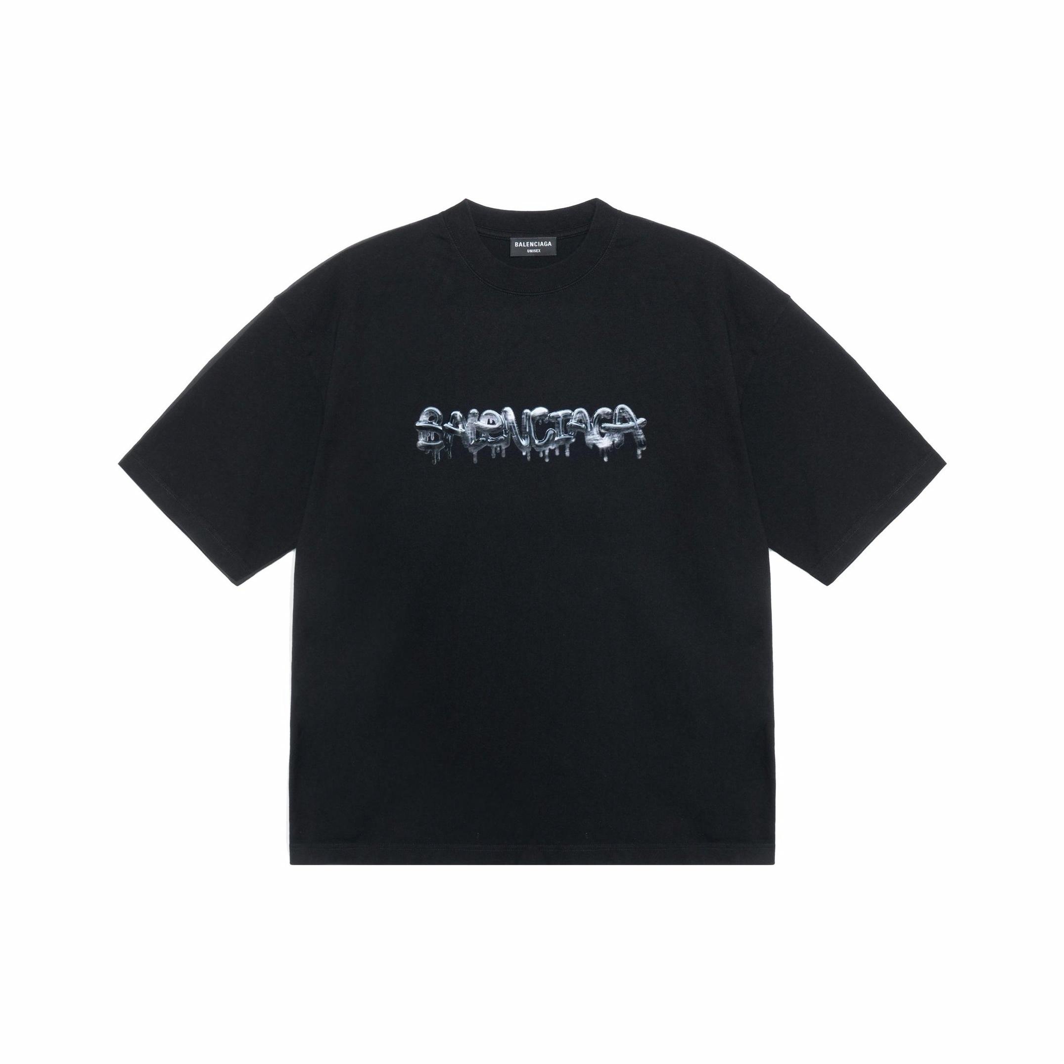 Kaos Pendek Balenciaga dengan Motif Gambar/Cetak, Cocok untuk Pria dan Wanita -BL-44