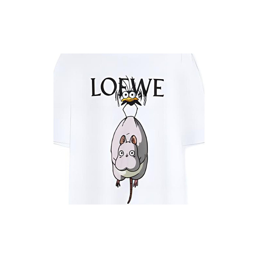 Kaos Pendek LOEWE dengan Motif Gambar/Cetak, Cocok untuk Pria dan Wanita -LE-11