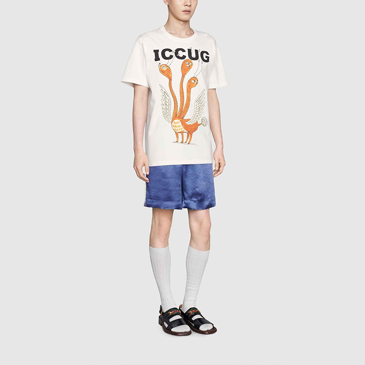 GUCCI Kaos Logo Seri Huruf, Unisex, COD '"  G-112