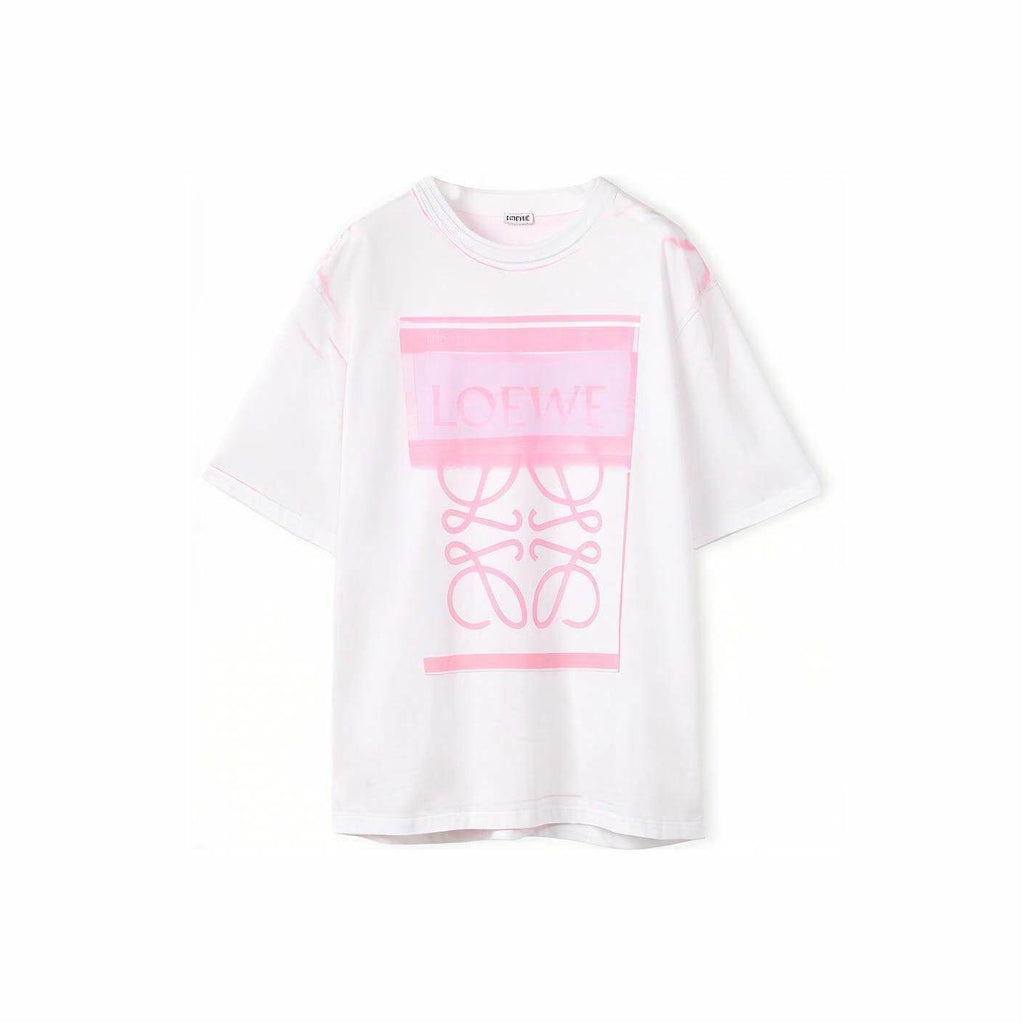 Kaos Pendek LOEWE dengan Motif Gambar/Cetak, Cocok untuk Pria dan Wanita -LE-06