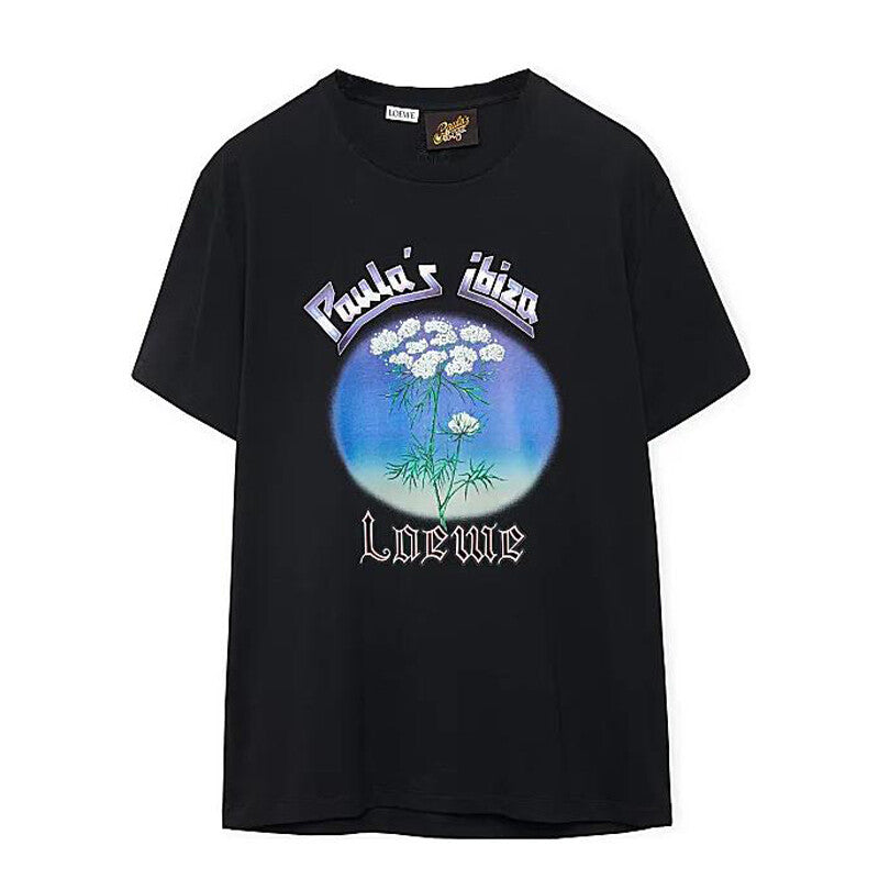 Kaos Pendek LOEWE dengan Motif Gambar/Cetak, Cocok untuk Pria dan Wanita -LE-12