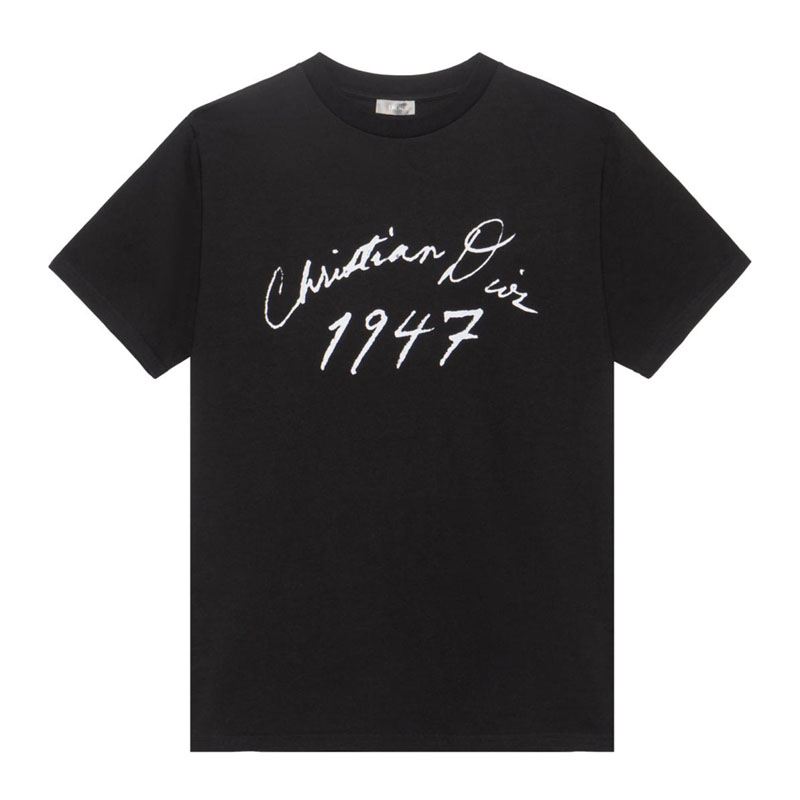 Kaos Pendek DIOR dengan Motif Gambar/Cetak, Cocok untuk Pria dan Wanita  -D-04