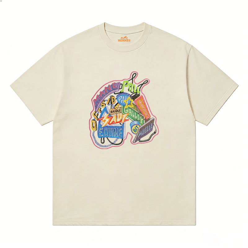 HERMES Kaos Logo Seri Huruf, Unisex '"COD '"  HE - 2