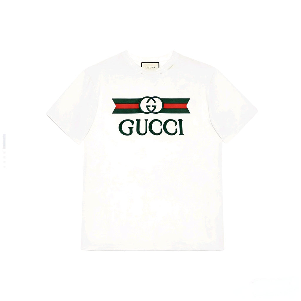 GUCCI Kaos Logo Seri Huruf, Unisex, COD '"    '"  GU10
