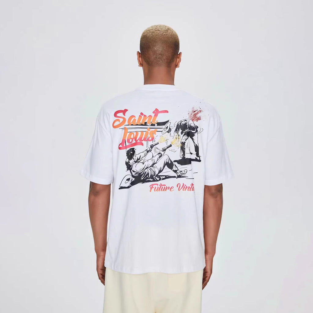 LV Kaos Logo Seri Huruf, Unisex, COD '-L-23