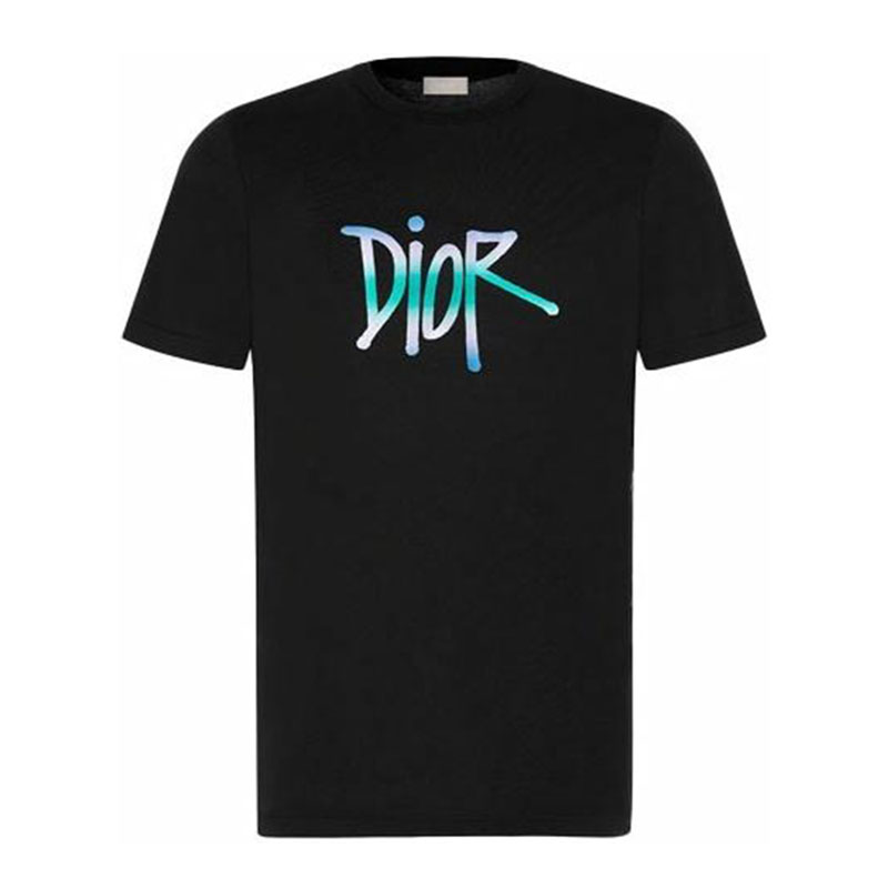 Kaos Pendek DIOR dengan Motif Gambar/Cetak, Cocok untuk Pria dan Wanita  -D-12