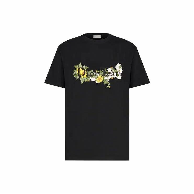 Kaos Pendek DIOR dengan Motif Gambar/Cetak, Cocok untuk Pria dan Wanita  -D-11