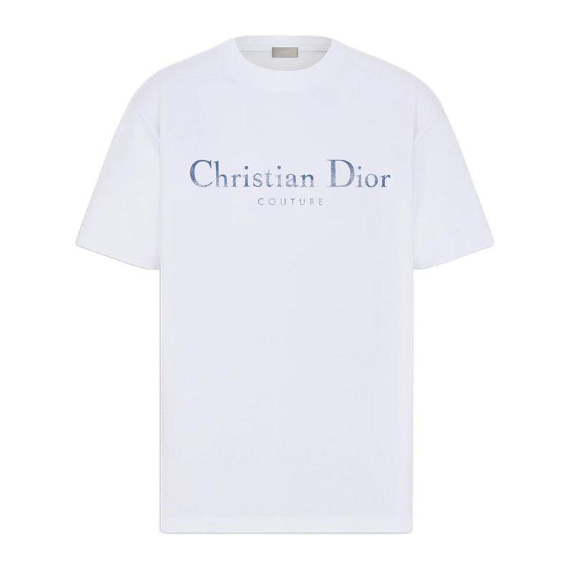 Kaos Pendek DIOR dengan Motif Gambar/Cetak, Cocok untuk Pria dan Wanita  -D-14