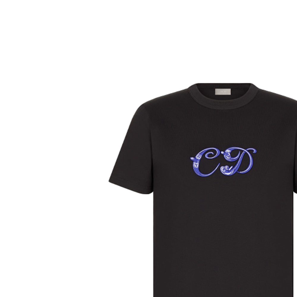 Kaos Pendek DIOR dengan Motif Gambar/Cetak, Cocok untuk Pria dan Wanita  -D-16