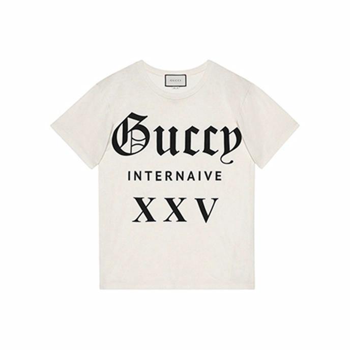 GUCCI Kaos Logo Seri Huruf, Unisex, COD '"   G-115