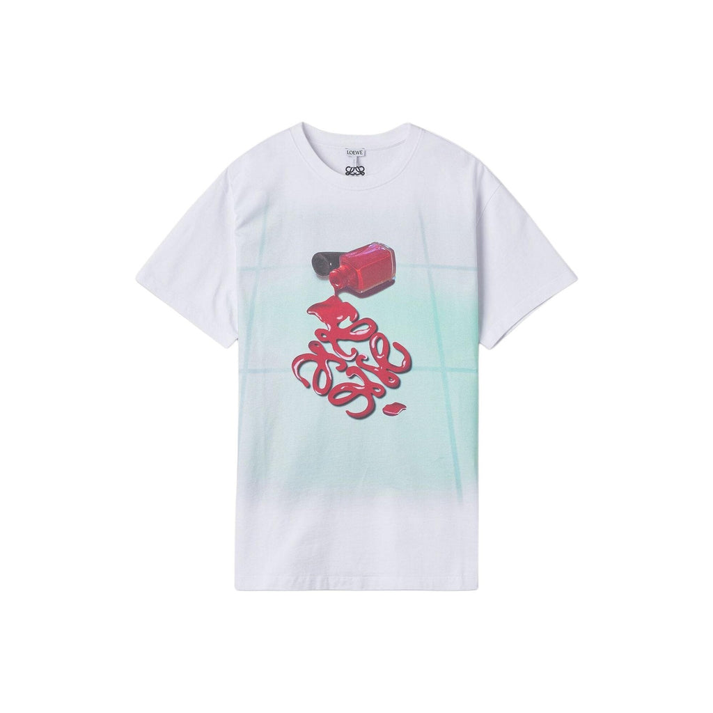 Kaos Pendek LOEWE dengan Motif Gambar/Cetak, Cocok untuk Pria dan Wanita -LE-09