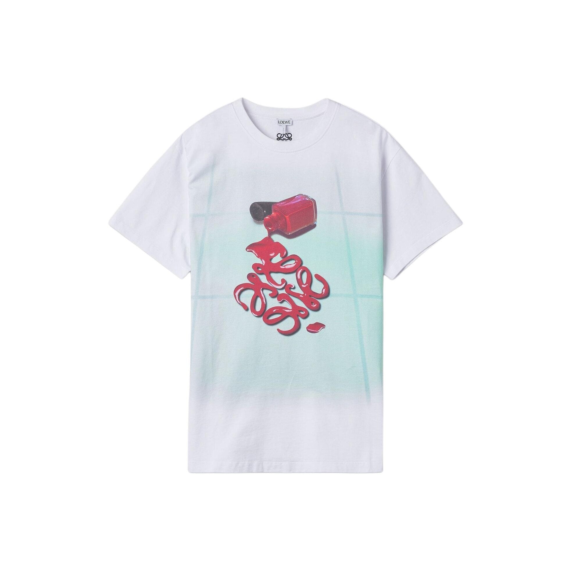 Kaos Pendek LOEWE dengan Motif Gambar/Cetak, Cocok untuk Pria dan Wanita -LE-09