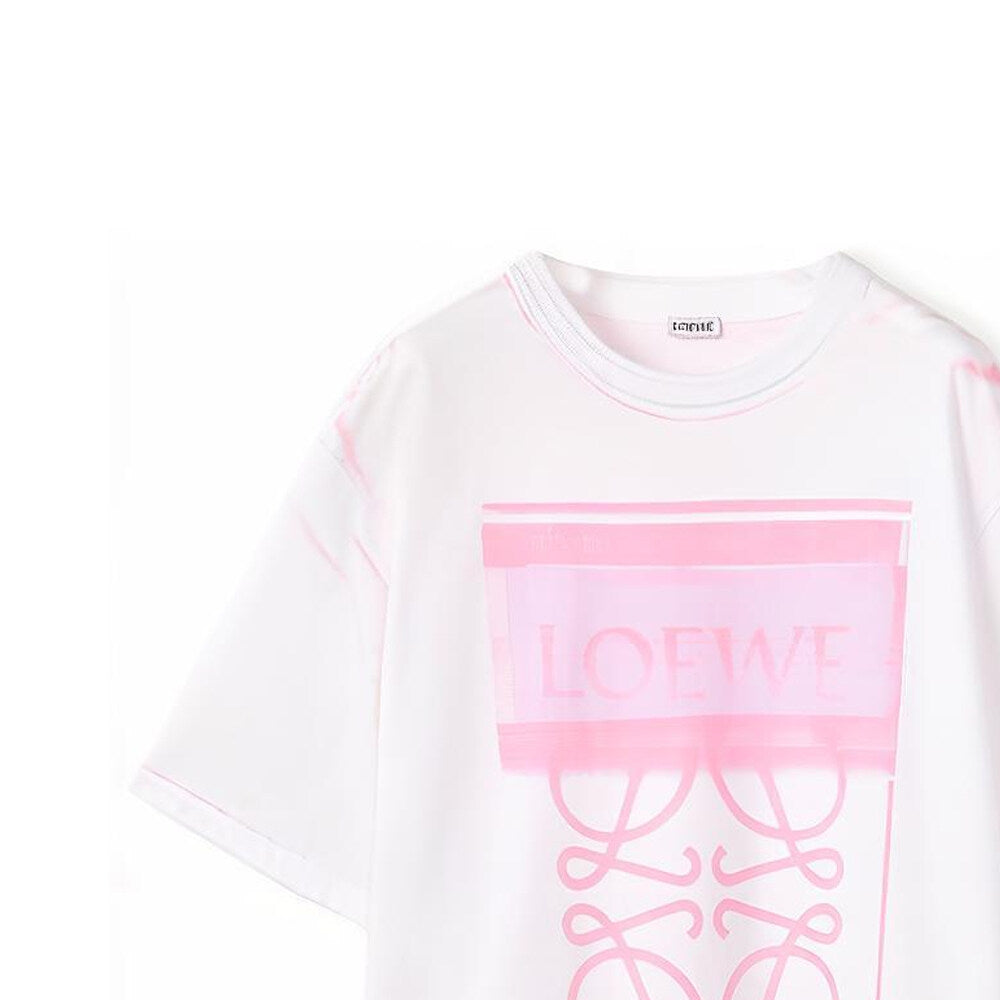 Kaos Pendek LOEWE dengan Motif Gambar/Cetak, Cocok untuk Pria dan Wanita -LE-06