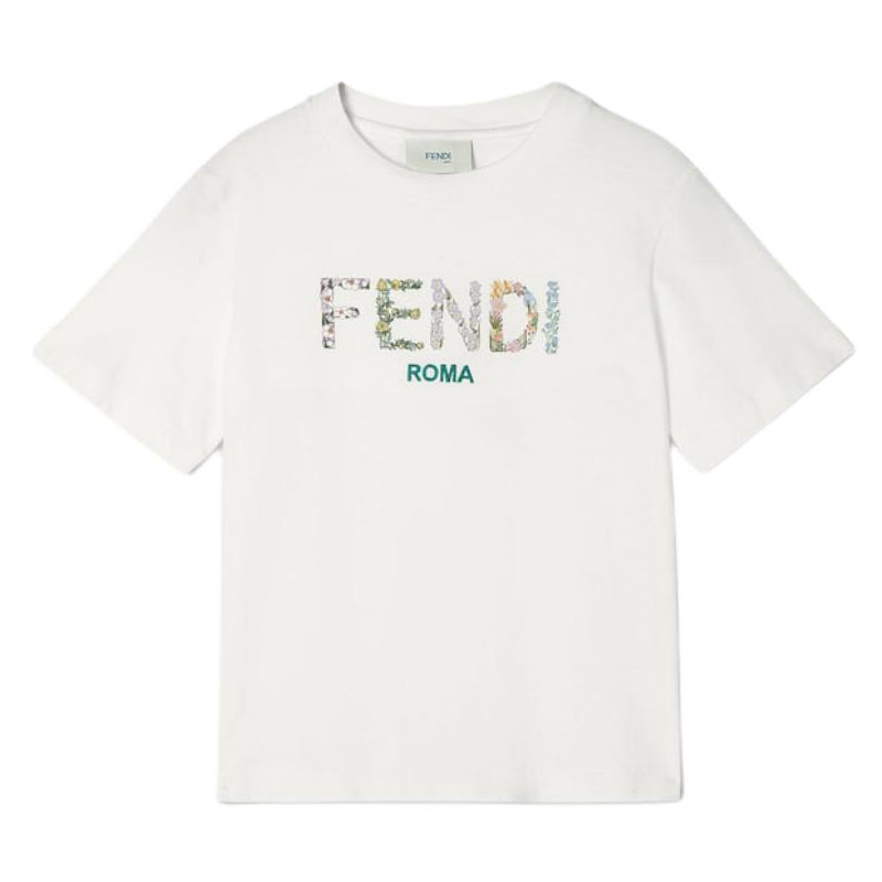Kaos Pendek FENDI dengan Motif Gambar/Cetak, Cocok untuk Pria dan WanitaF-30