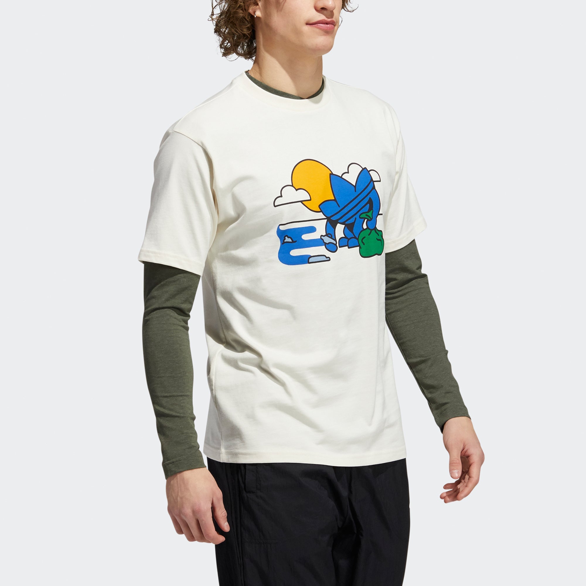 adidas Kaos Logo Seri Huruf, Unisex, COD '" AD-46