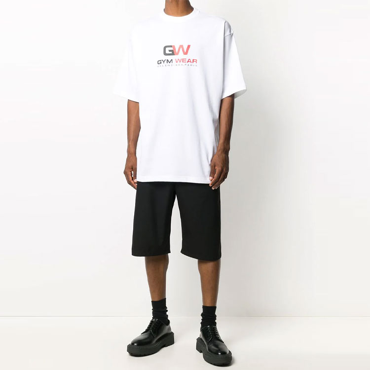 Kaos Pendek Balenciaga dengan Motif Gambar/Cetak, Cocok untuk Pria dan Wanita -BL-32
