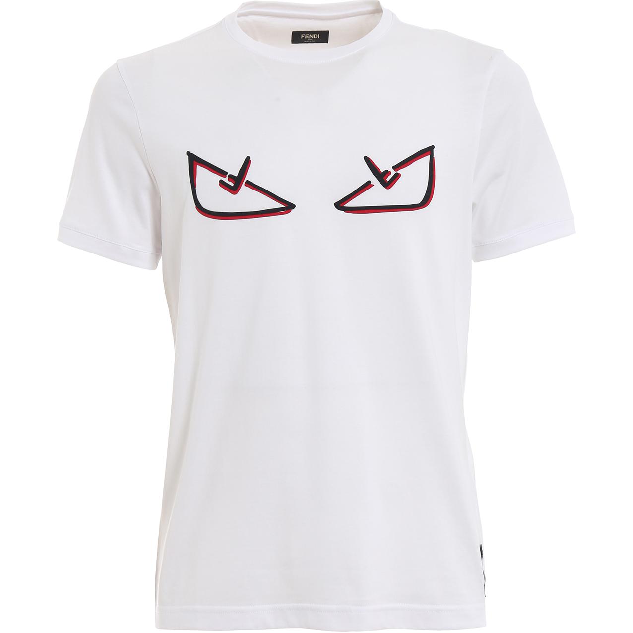 Kaos Pendek FENDI dengan Motif Gambar/Cetak, Cocok untuk Pria dan WanitaF-51