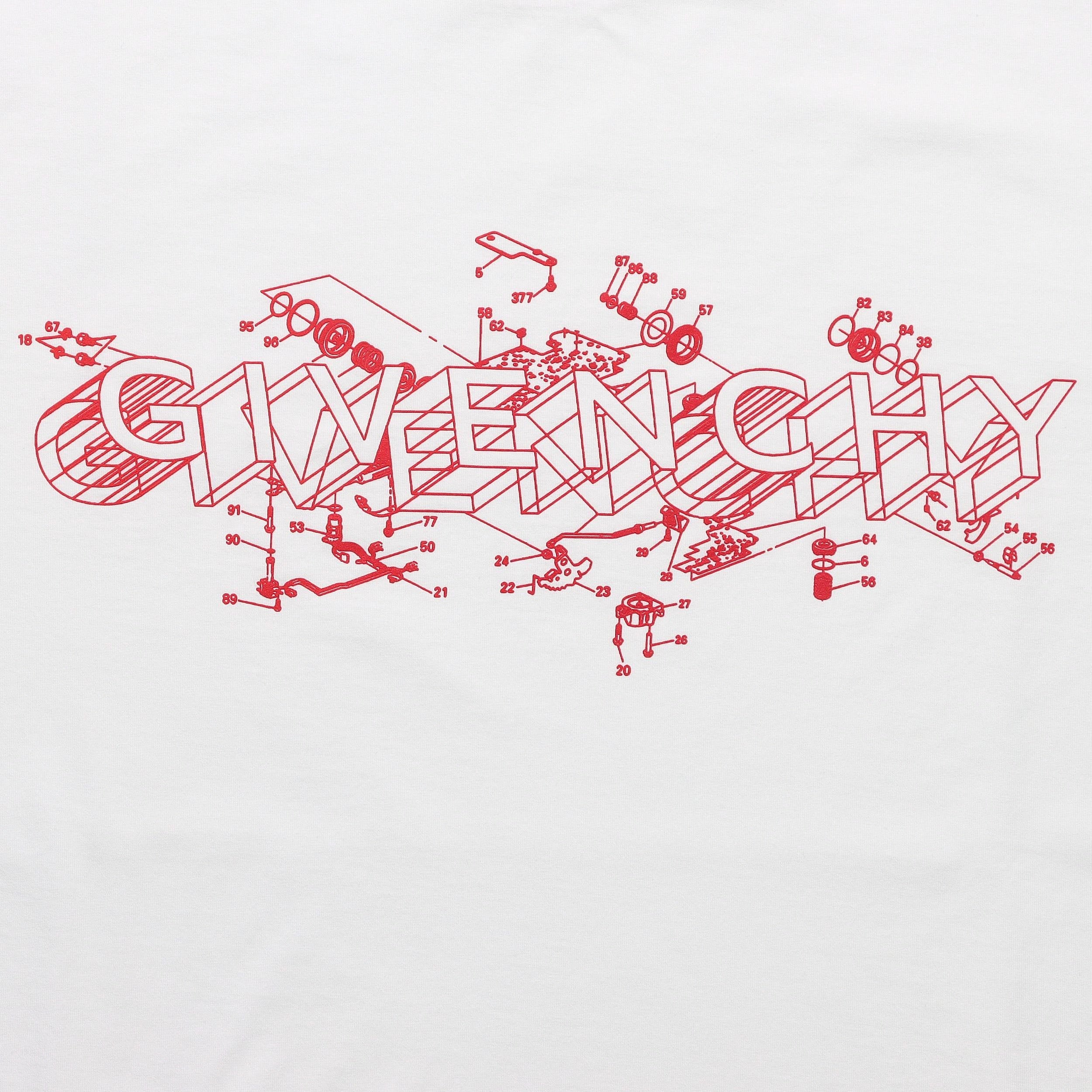 Kaos Givenchy Bermotif, Unisex -J-09