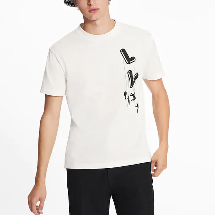 LV Kaos Logo Seri Huruf, Unisex, COD '-L-10