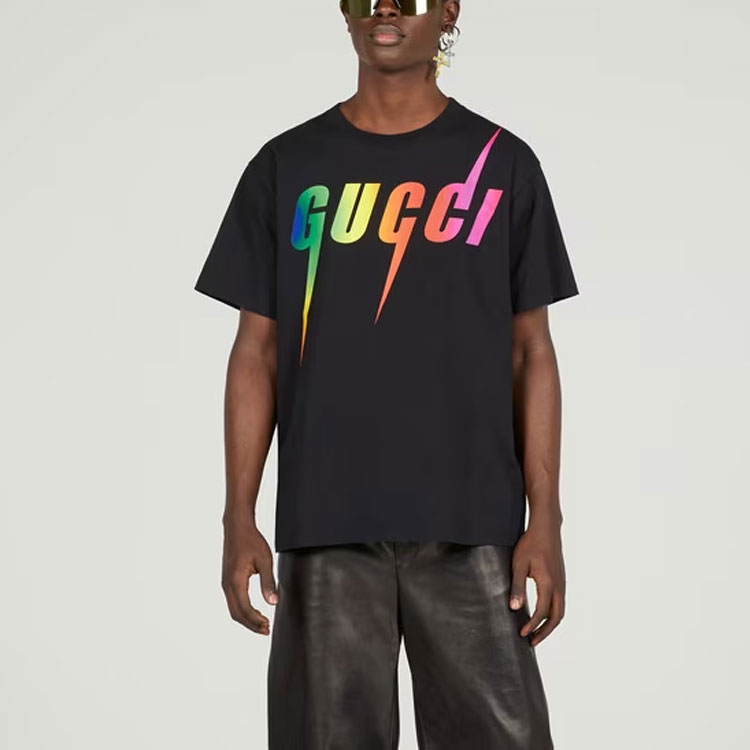 GUCCI Kaos Logo Seri Huruf, Unisex, COD '"   G-121