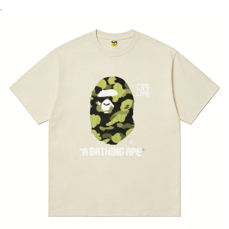 A BATHING APE Kaos Logo Seri Huruf, Unisex '"COD '"  AP-209