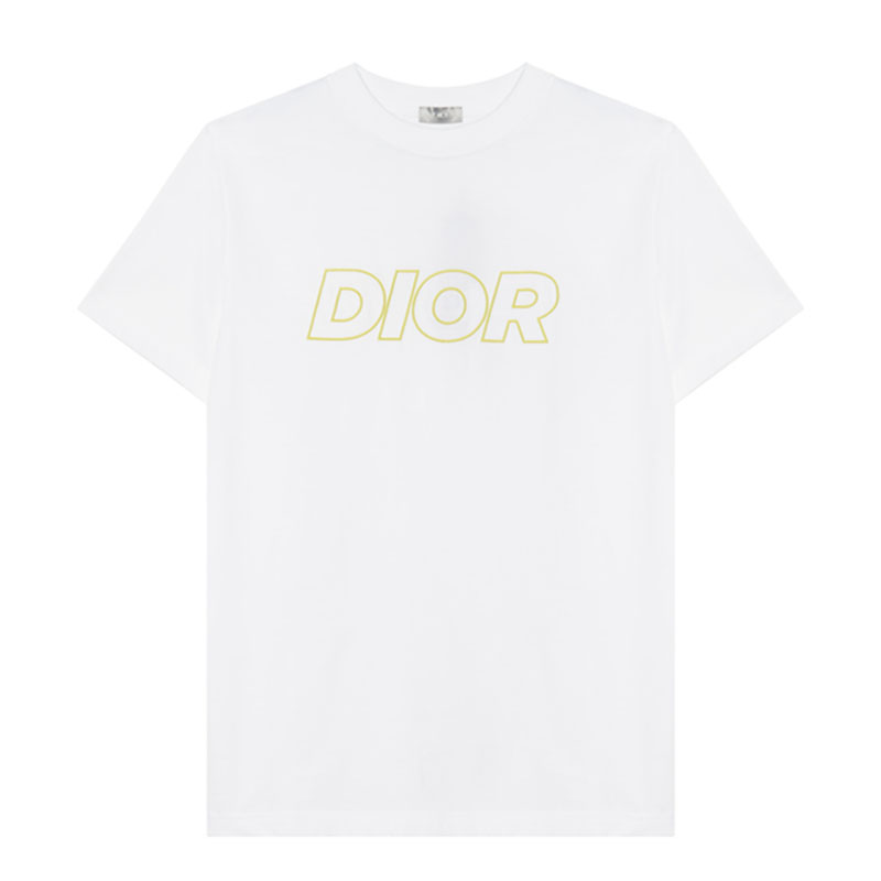 Kaos Pendek DIOR dengan Motif Gambar/Cetak, Cocok untuk Pria dan Wanita  -D-18
